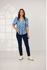 CAMILLA BLOUSE - blue paisl